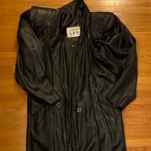 Vintage Downpour Black Trenchcoat